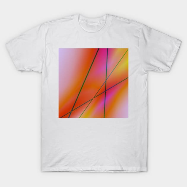 colorful red abstract rainbow texture design T-Shirt by Artistic_st